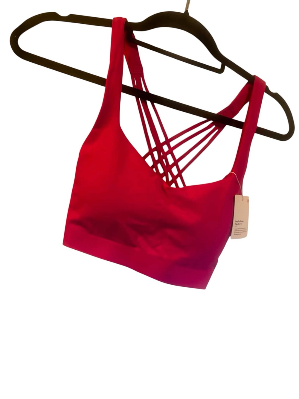 NWT Lululemon FlexyFlex Strappy Yoga Bra PINK FLARE Size S/M A-C